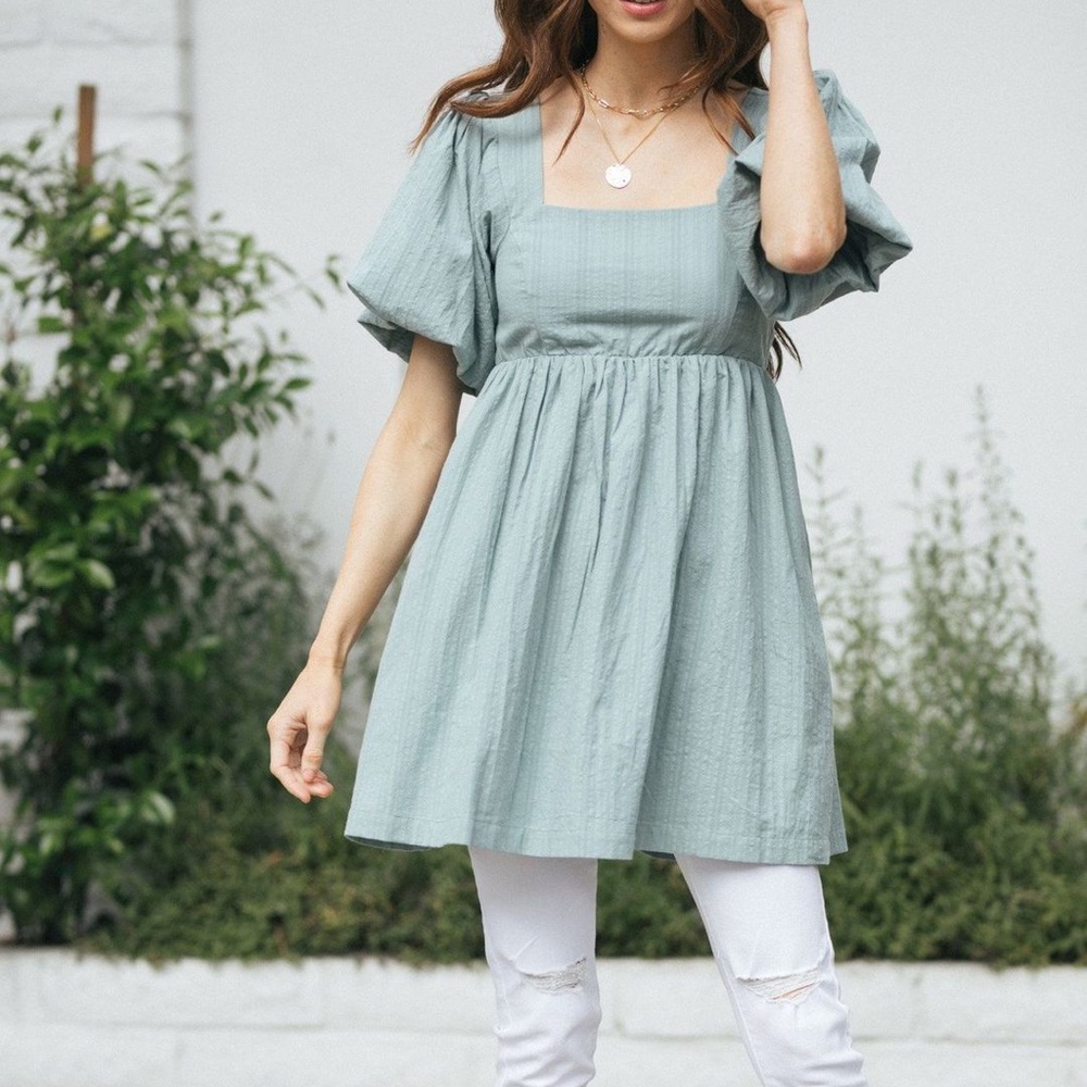 Square Neck Babydoll Top